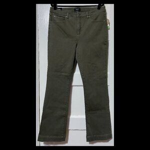 Oat New York Womens Olive High Rise Bootcut Jeans Size 32 NWT